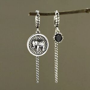 🐘 Elephant 🐘 Silver plated dangling earrings